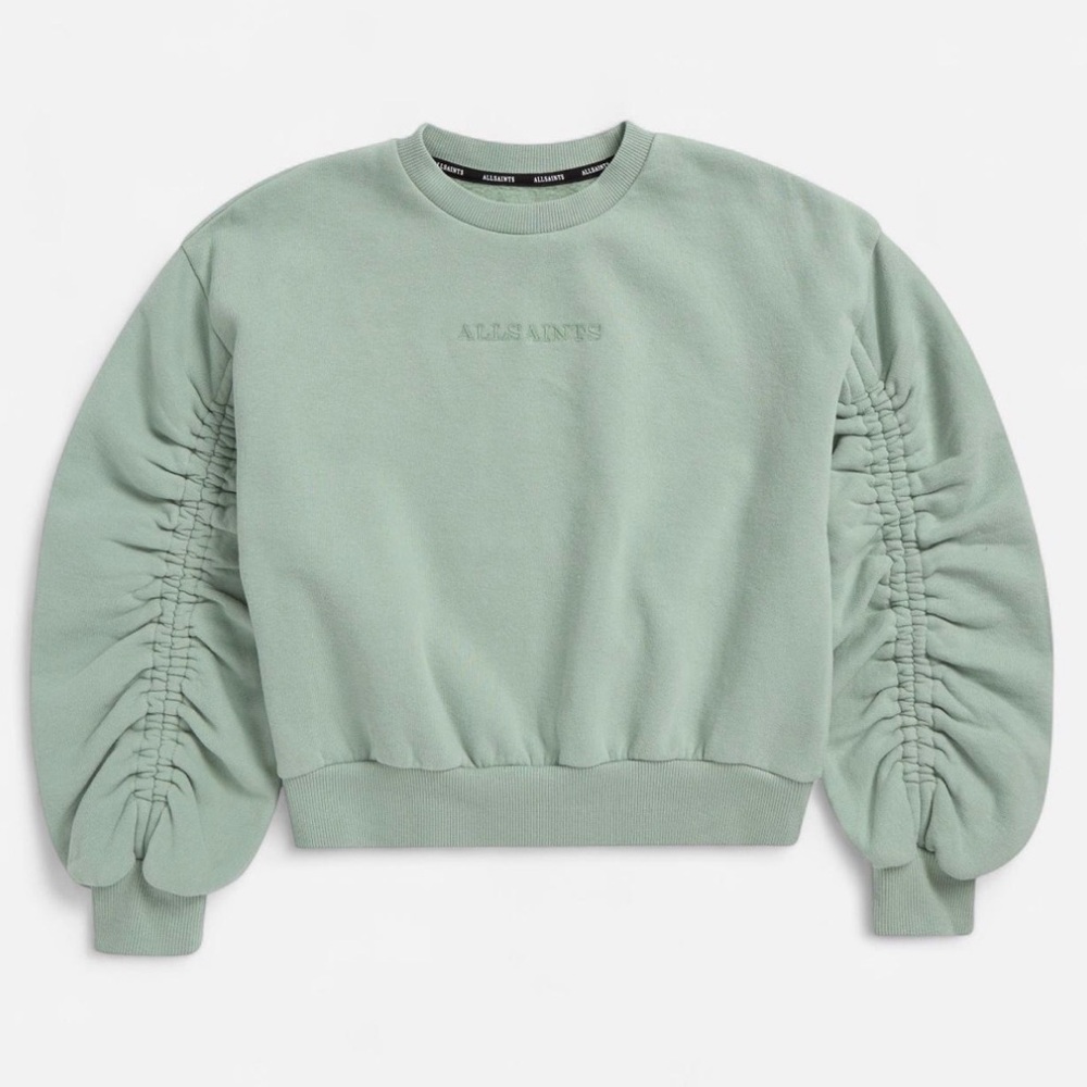 AllSaints Ruched Sleeve Sweatshirt